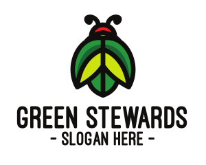 Green Leaf Beetle logo design