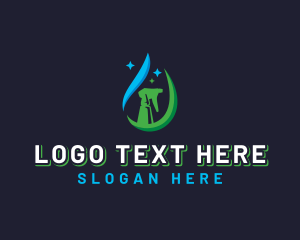Spray Cleaning Droplet Logo