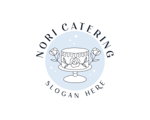 Floral Cake Catering logo design