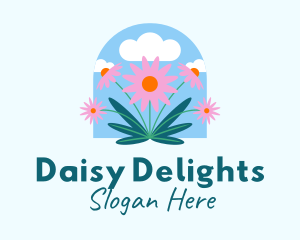 Garden Daisy Flowers  logo