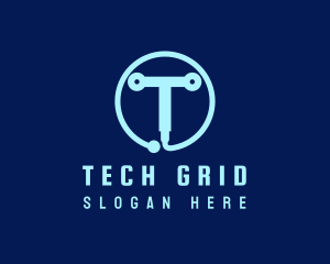 Tech Circuit Welder Tool logo design