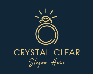 Yellow Diamond Ring  logo design