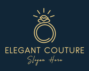 Yellow Diamond Ring  logo design