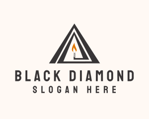 Black Triangle Candle  logo design