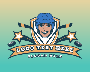 Hockey Player Gaming Mascot logo