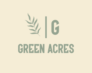 Green Organic Plant  logo design