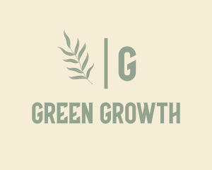 Green Organic Plant  logo design