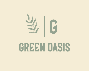 Green Organic Plant  logo design