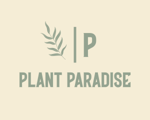 Green Organic Plant  logo design