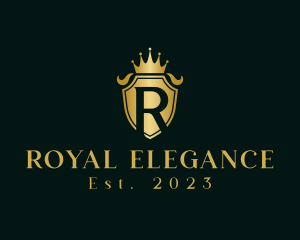 Royal Crown Shield Crest logo design