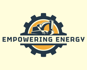 Industrial Cogwheel Excavator Logo