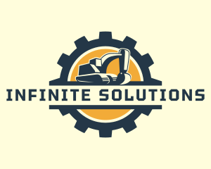 Industrial Cogwheel Excavator Logo