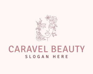 Woman Flower Beauty logo design