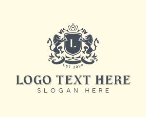 Heraldry - Elegant Lion Heraldry logo design