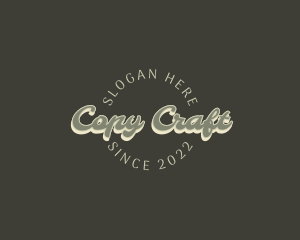 Casual Retro Craft logo design