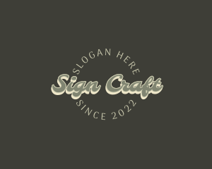 Casual Retro Craft logo design