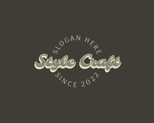 Casual Retro Craft logo design