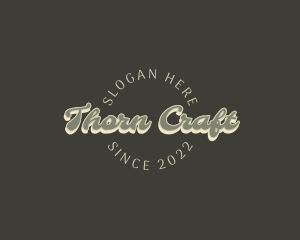 Casual Retro Craft logo design