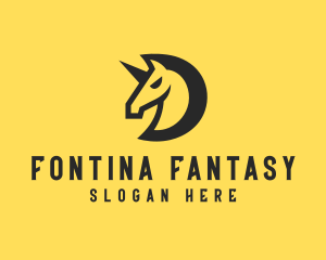 Fantasy Unicorn Avatar logo design