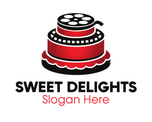 Movie Film Cake Logo