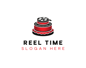 Film Reel Cake logo design