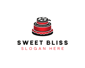 Film Reel Cake logo design