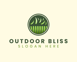 Grass Lawn Mowing logo design