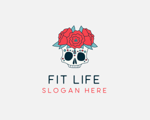 Floral Festival Skull logo
