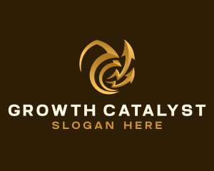 Growth Arrow Statistics logo design