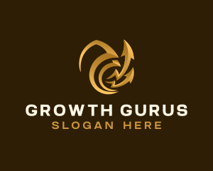 Growth Arrow Statistics logo design