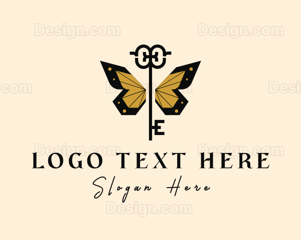 Real Estate Butterfly Key Logo