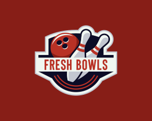 Bowling Pin Bowling Tournament logo design