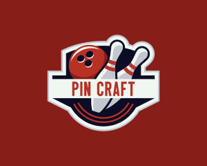 Bowling Pin Bowling Tournament logo design
