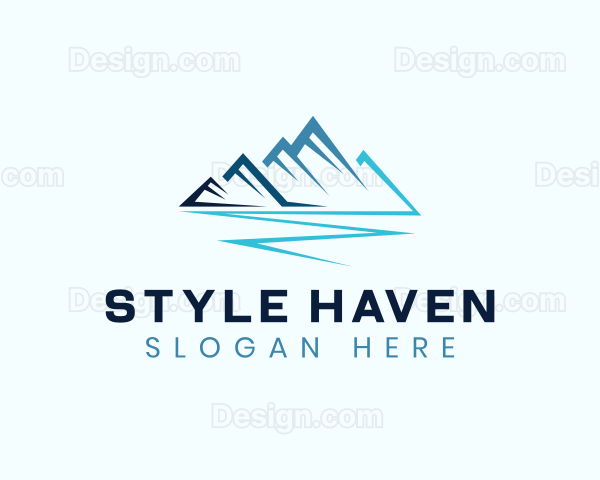 Abstract Mountain Alpine Logo