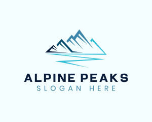 Abstract Mountain Alpine logo design