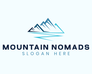 Abstract Mountain Alpine logo design