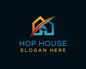 Hammer House Construction logo design