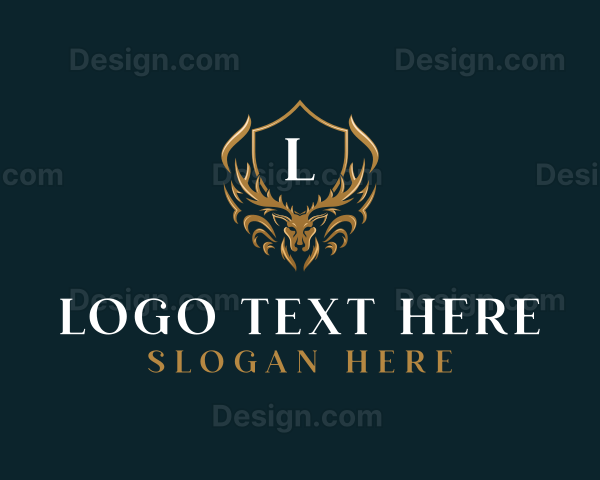 Elegant Deer Crest Logo