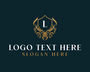 Elegant Deer Crest logo