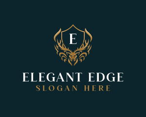 Elegant Deer Crest logo design