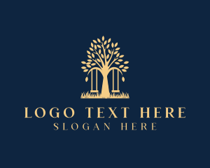 Tree Swing Grass Logo