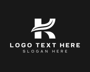 Wave Swoosh Business Letter K logo