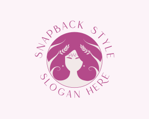 Woman Beauty Hair Styling logo design