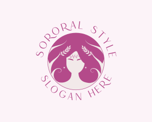 Woman Beauty Hair Styling logo design