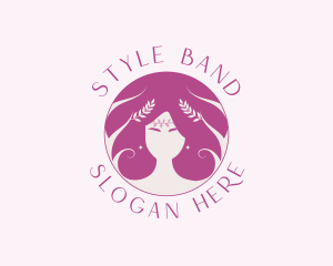 Woman Beauty Hair Styling logo design