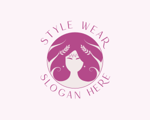 Woman Beauty Hair Styling logo design