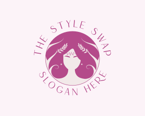 Woman Beauty Hair Styling logo design