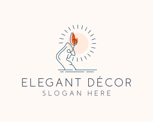 Candle Home Decor logo design