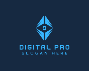 Digital Cryptocurrency Technology logo design