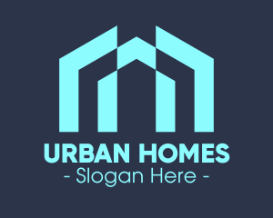 Blue Apartment Building logo